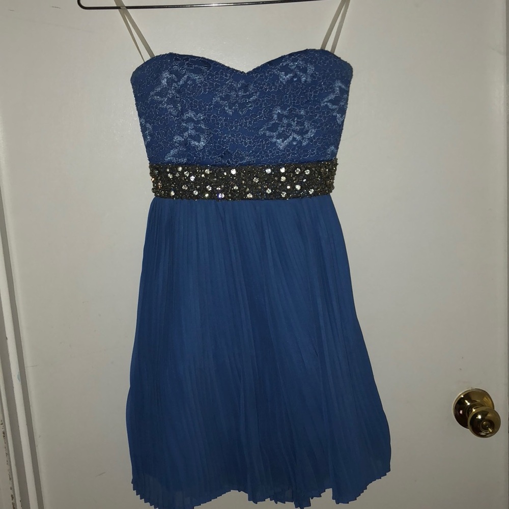 blue formal dress